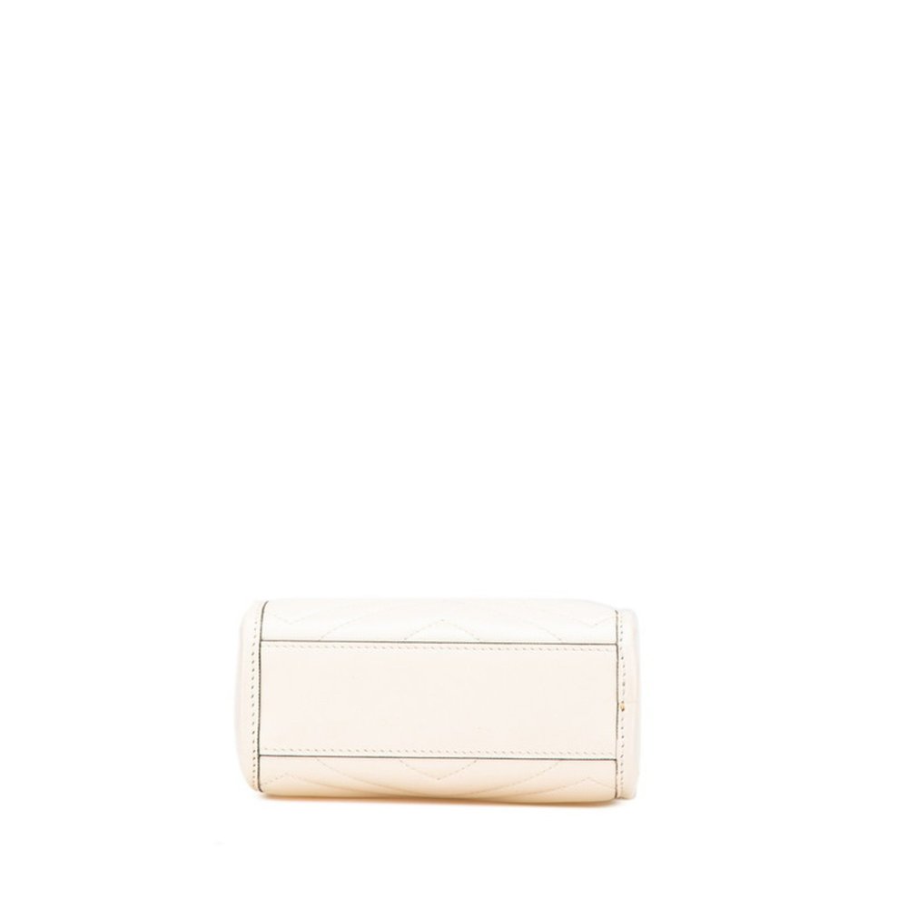 Gucci GG Marmont Shoulder Bag/Handbag 2WAY 696123 White Gold Leather Women's - Picture 3 of 10